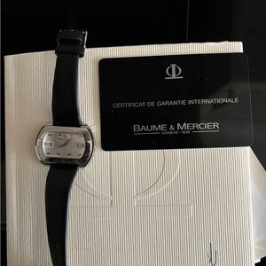 Baume & Mercier Women's Black Leather Watch